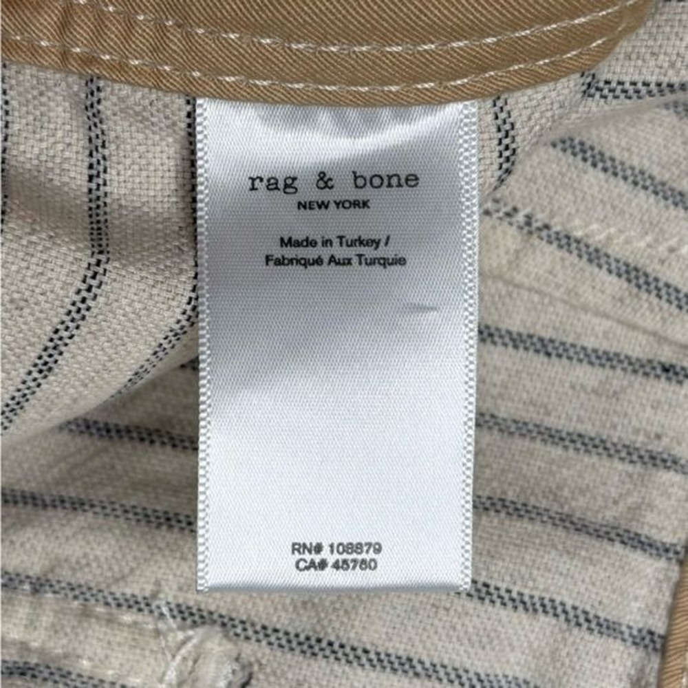NWT RAG‎ & BONE New York Natural Stripe Naval Cropped Linen Blend Jean-Sz 31 - Picture 8 of 8